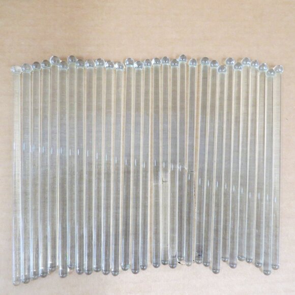 Lot of 30 Chemistry Medical Lab 8" Ball End Glass Rods Stirrers Agitators - Picture 1 of 7
